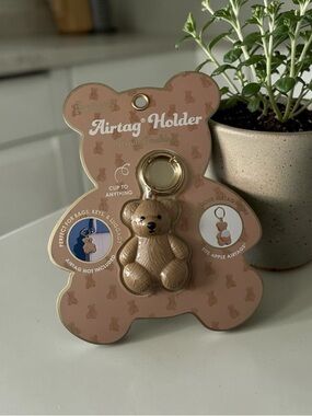 Airtag Holder Teddy Bear Keychain